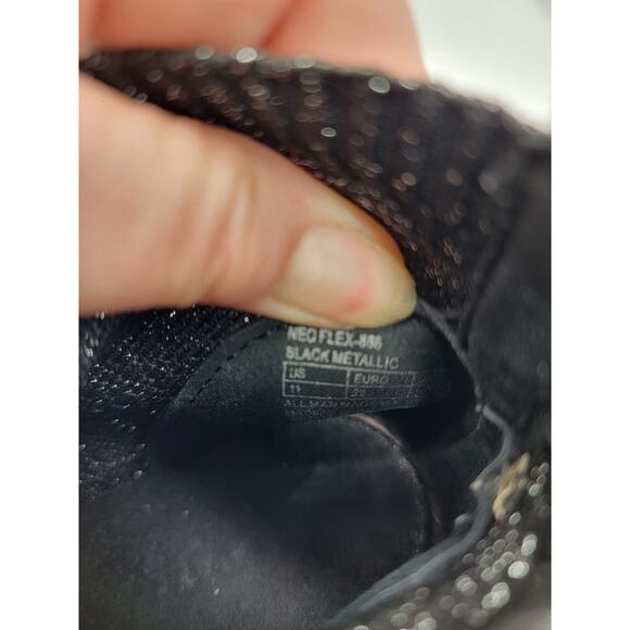 Michael Kors Neoflex Wedge Heel Boots Toddler Girls Size 11 Black Metallic - Picture 7 of 7